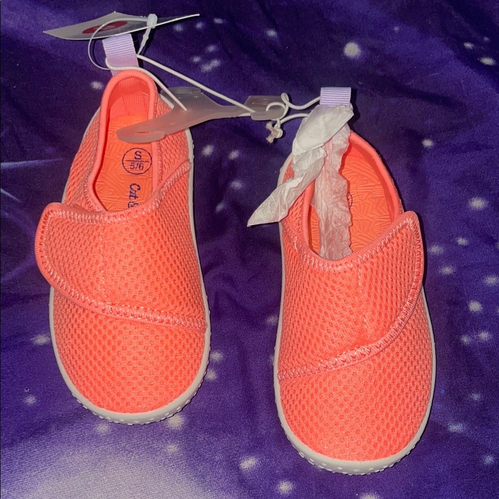 Vibrant Orange Kids water Shoes